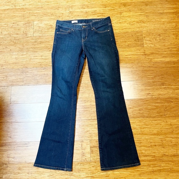 GAP Perfect Boot Low-Rise Dark Wash Denim Jeans Size Women's 27R - Picture 4 of 14